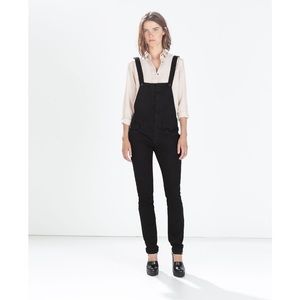 Zara Z1975 Denim Overalls in Black